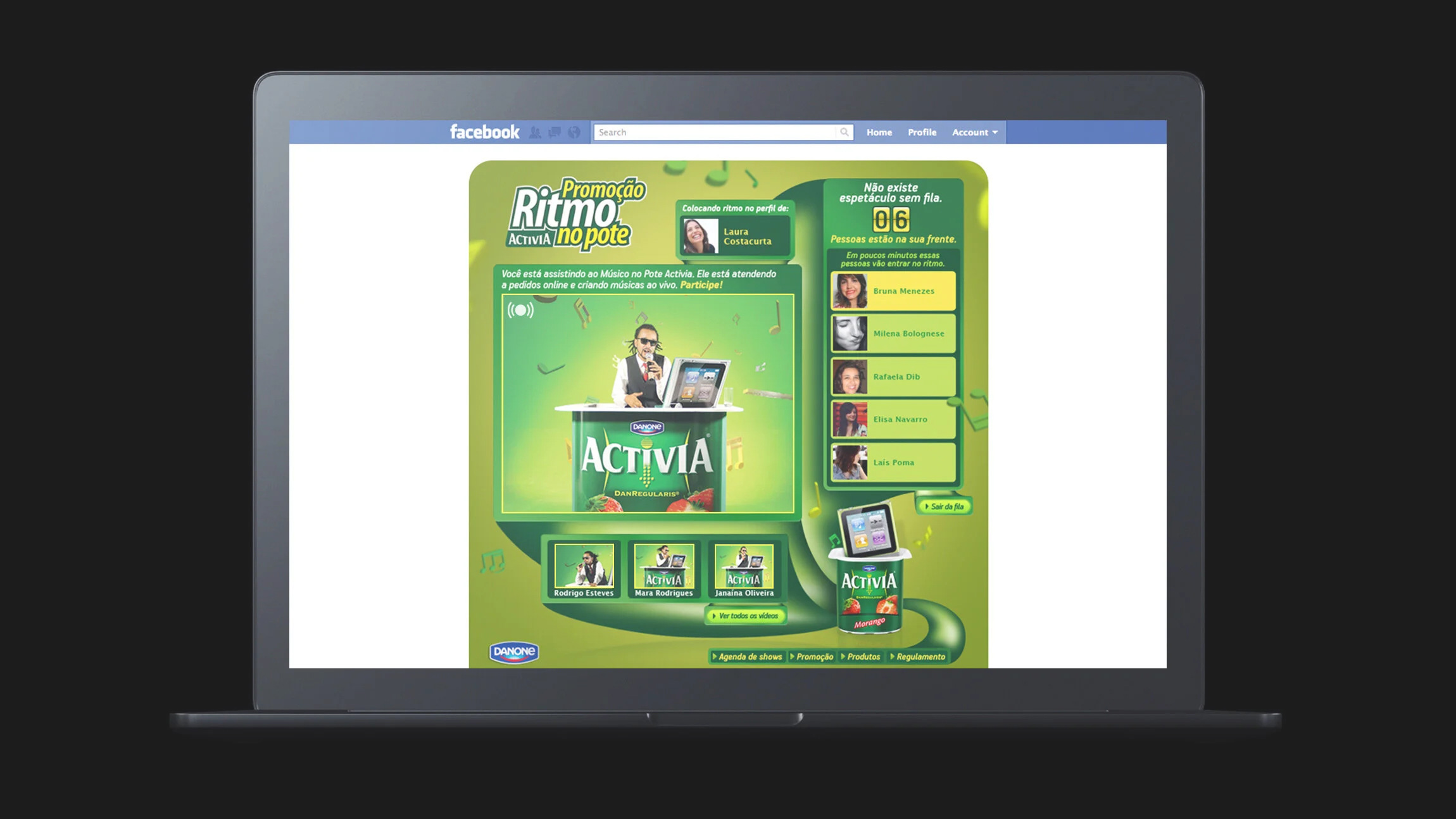 Activia’s Rhythm in the Pot Facebook app, where users’ timelines inspired personalized songs